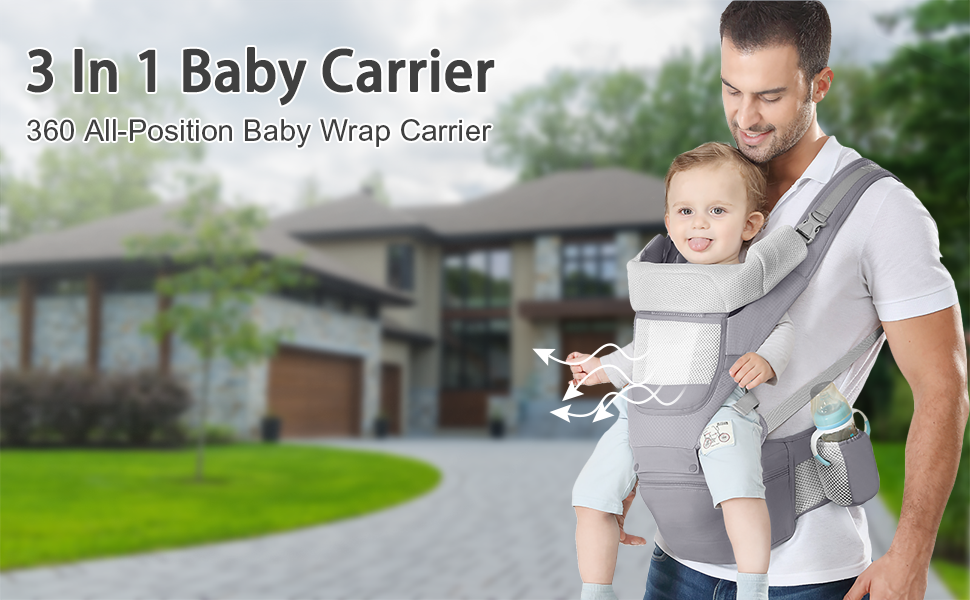 NestRide™ Ergonomic Hipseat Baby Carrier