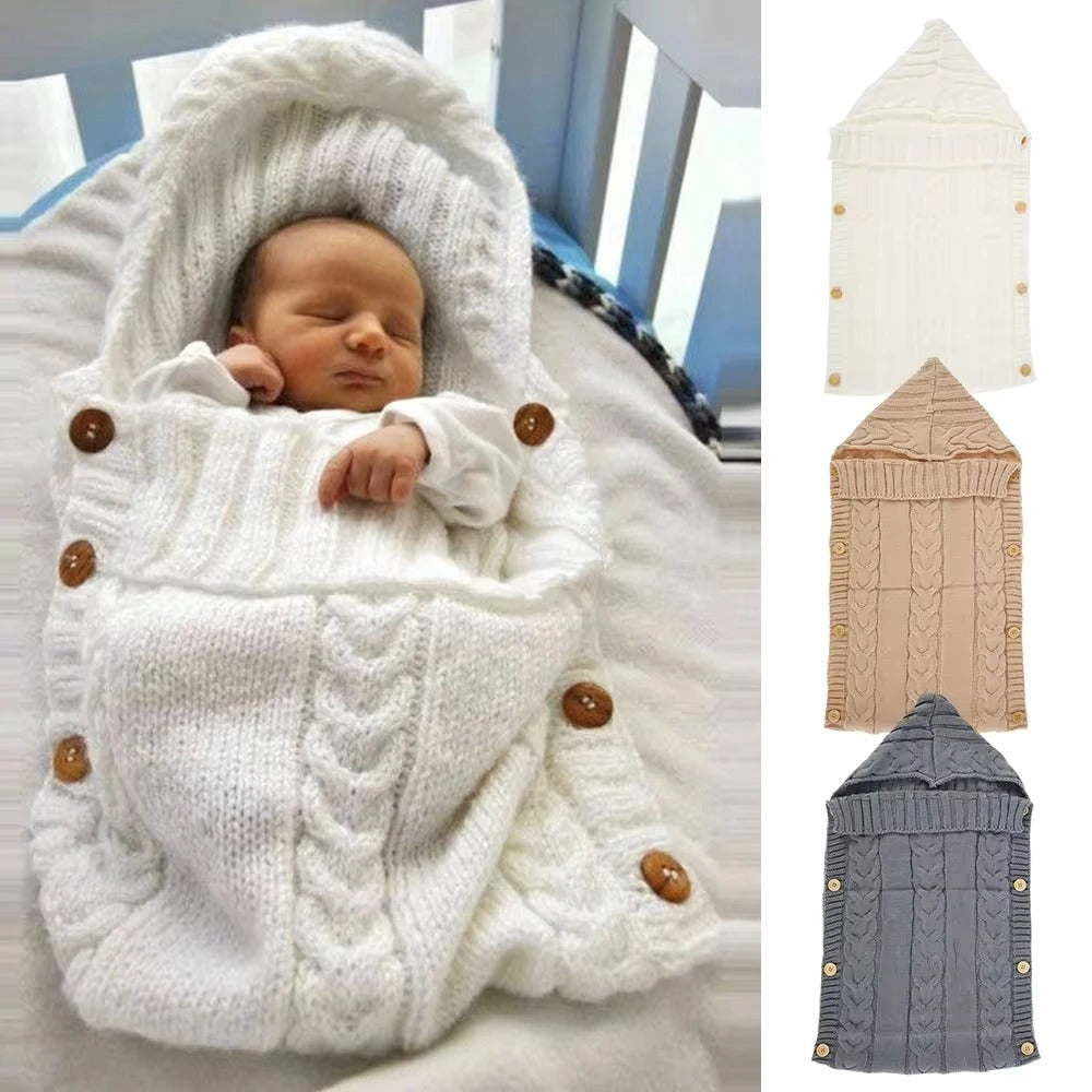 Newborn Baby Wrap Swaddle Blanket Knit