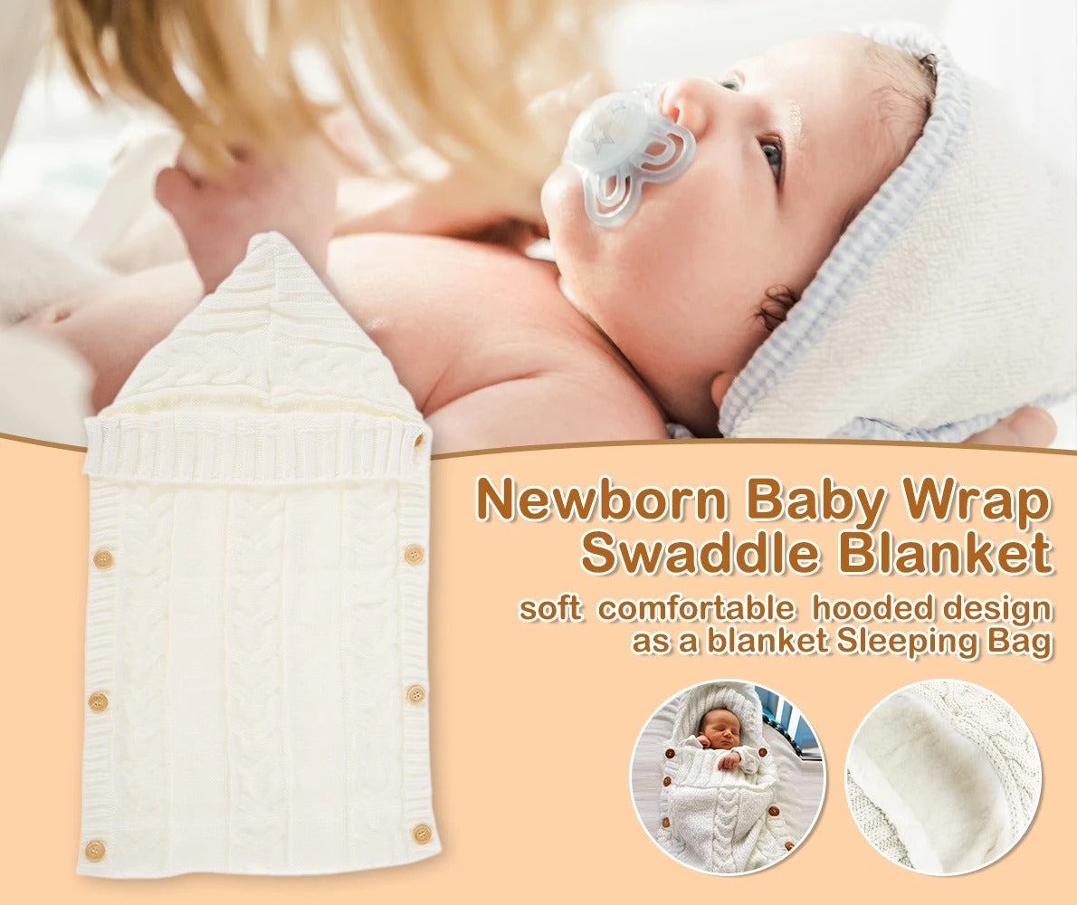 Newborn Baby Wrap Swaddle Blanket Knit