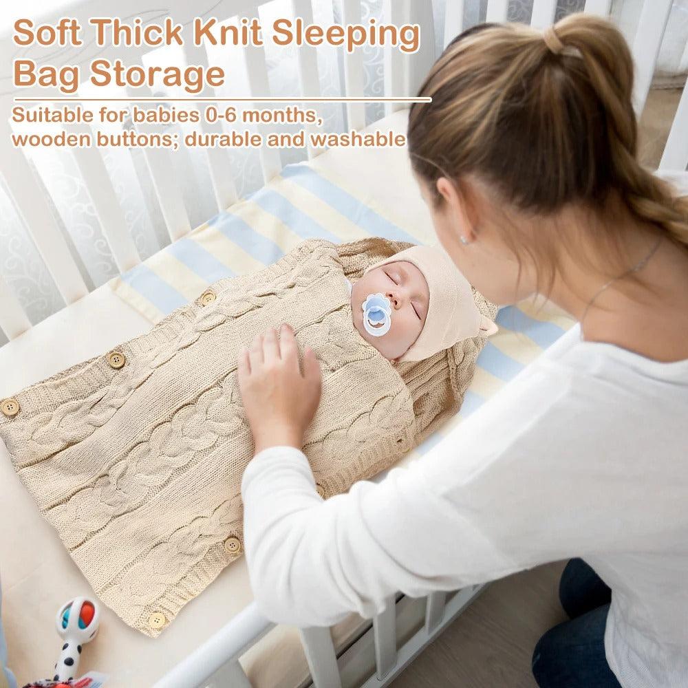 Newborn Baby Wrap Swaddle Blanket Knit