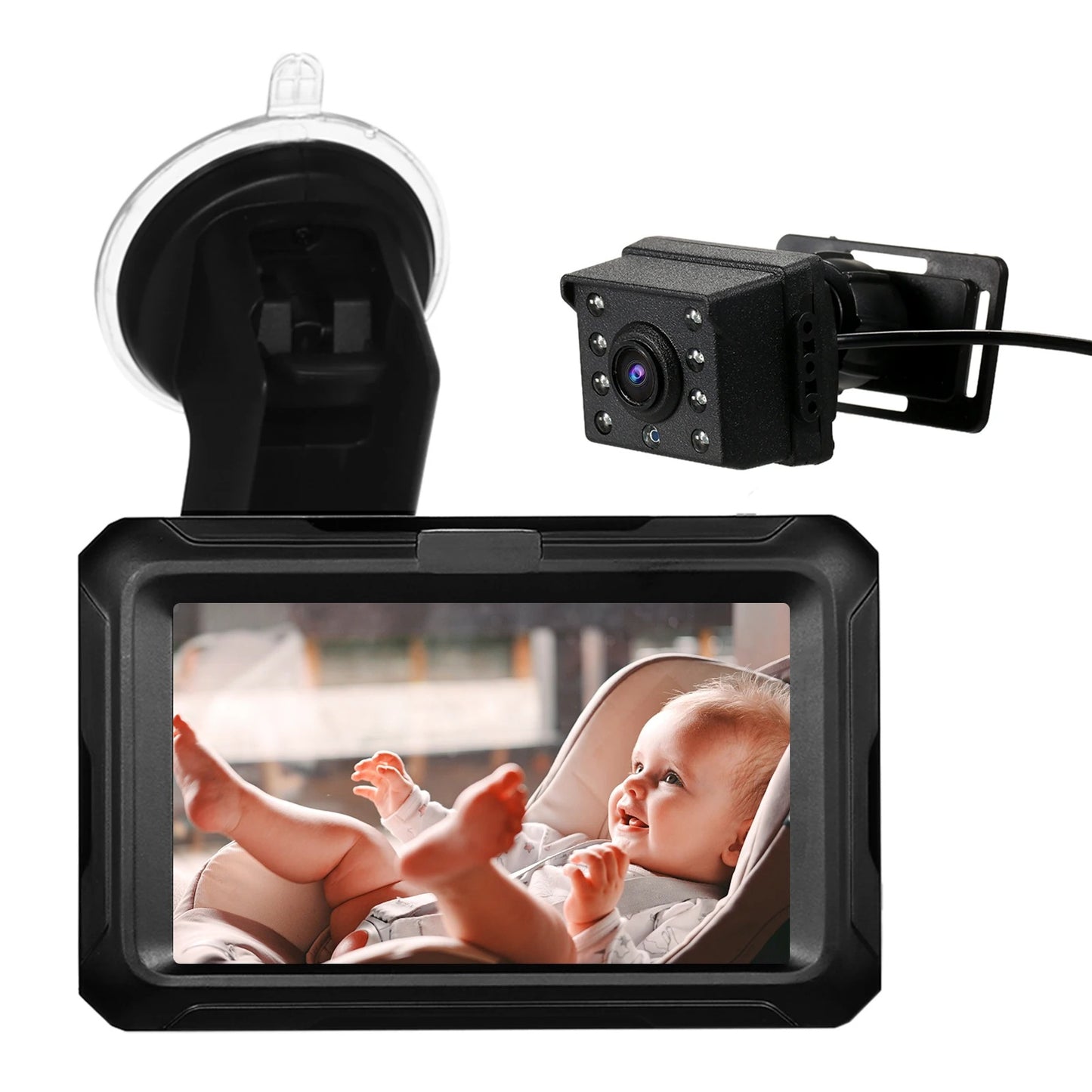 SafeSight™ Rear Seat Monitor – 4.3" IPS Baby Car Mirror