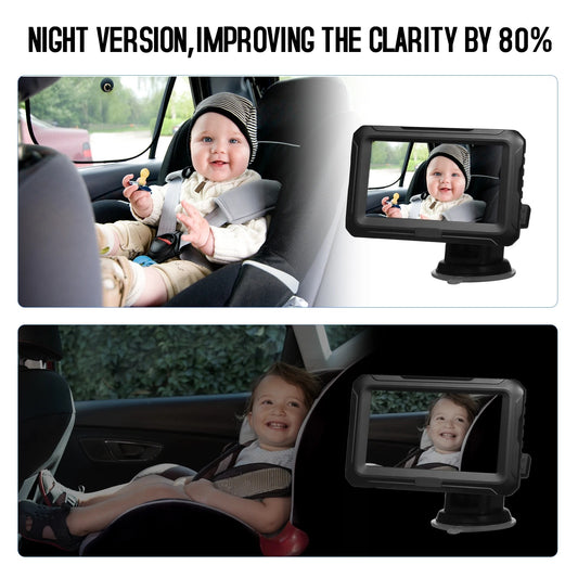 SafeSight™ Rear Seat Monitor – 4.3" IPS Baby Car Mirror