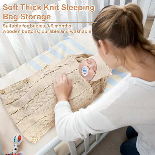 Newborn Baby Wrap Swaddle Blanket Knit